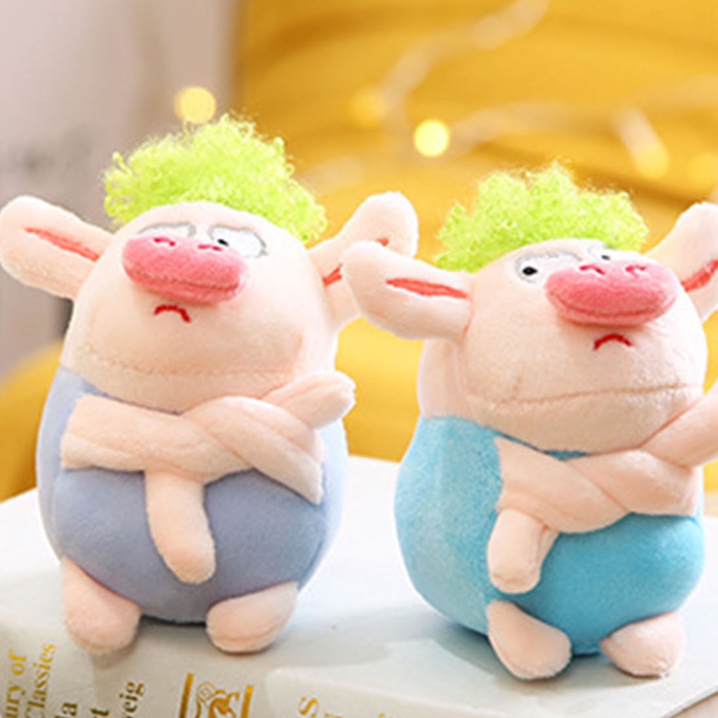 [COD]♋Móc Khóa Heo Nhồi Bông Màu Sắc Sống Động Dễ Thương