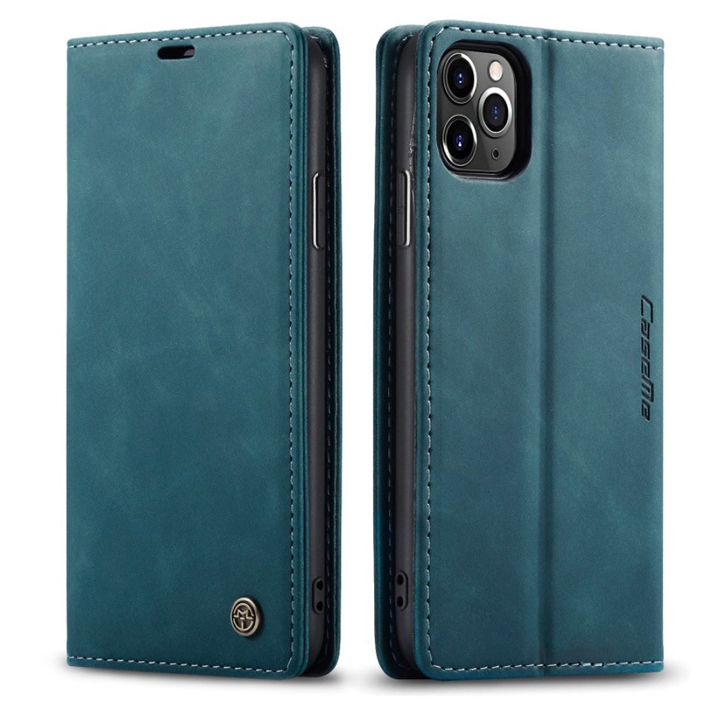 Ốp hai mặt da bò thật dạng ví chính hãng Caseme dành cho IP 11 Pro Max - Hàng chính hãng