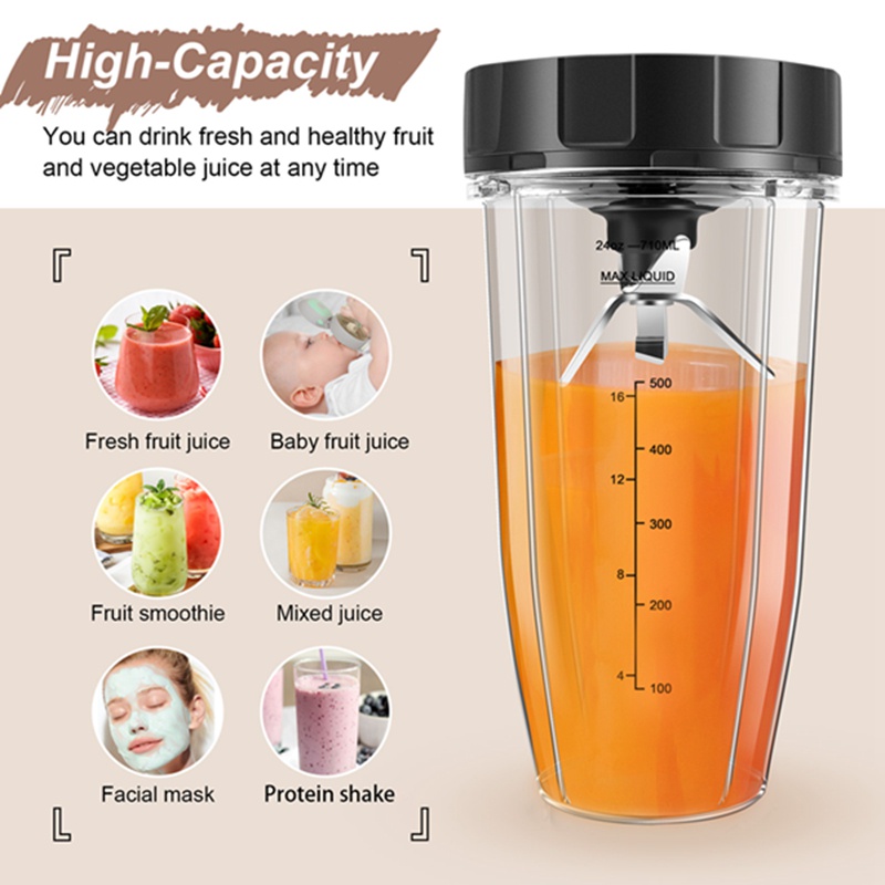 Máy Xay Sinh Tố 7 Vây Cho Nutri Ninja Auto IQ BN801 SS101 BL480-30 BL641 Ninja 24Oz