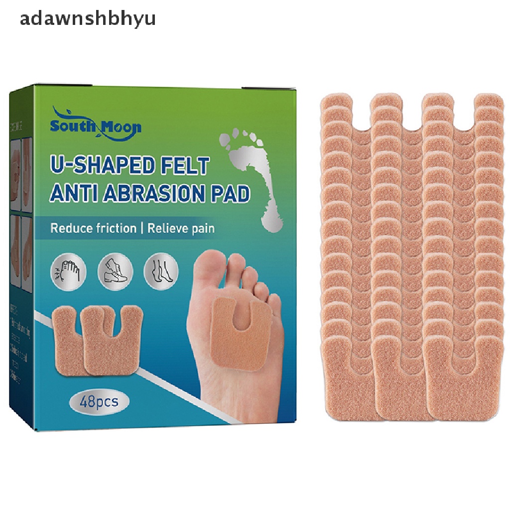 Set 48 Miếng Đệm Chân Hình Chữ U Bằng Vải Nỉ Mềm Mại Chống Mài Mòn Dành Cho Nam Nữ