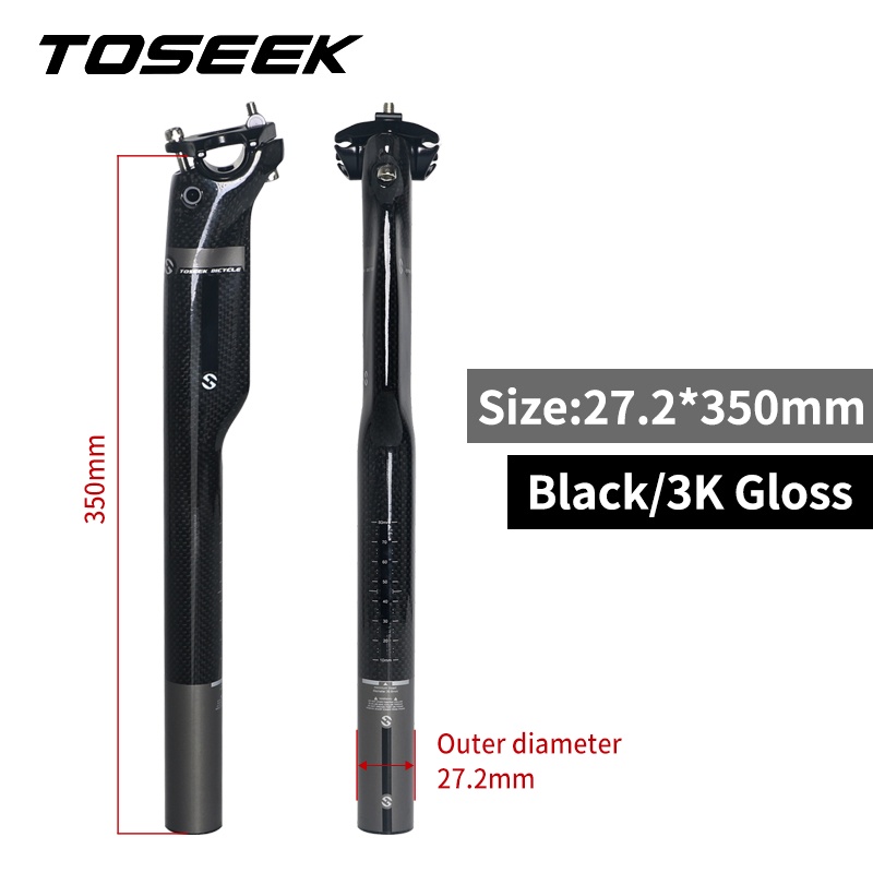 Trục Gắn Yên Xe Đạp Leo Núi Bằng Carbon 20mm Dài 27.2 / 30.8 / 31.6 350 / 400mm