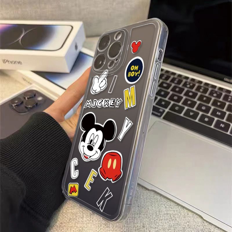 ✅Ốp Điện Thoại Mềm Màu Trong Suốt Hình Chuột Mickey Minnie Cho iPhone14ProMax 13 / x F8YQ