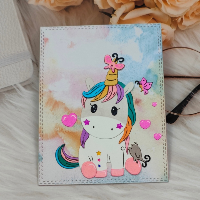 Khuôn Cắt Giấy Kim Loại Hình Ngựa Một Sừng Xinh Xắn