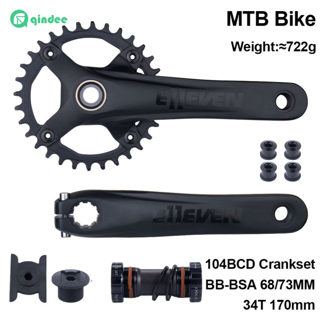 Bộ Giò Dĩa Bằng Hợp Kim Nhôm Siêu Nhẹ Cho Xe Đạp Leo Núi 32 / 34 / 36t