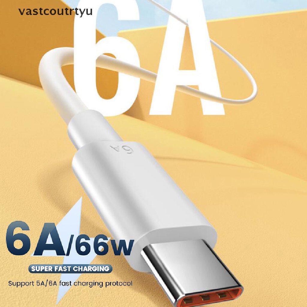 Dây Cáp Sạc Nhanh USB Loại c 2M 6A 66W Cho xiaomi Samsung Huawei