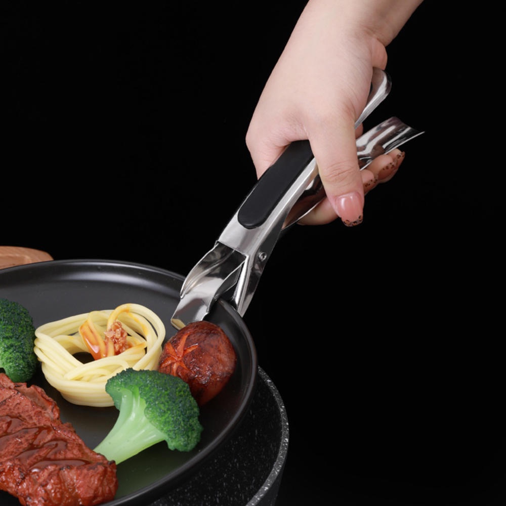Kẹp Nhấc Nồi / Chảo Chống Trượt Bằng Thép Không Gỉ Với Tay Cầm Silicone Tiện Dụng