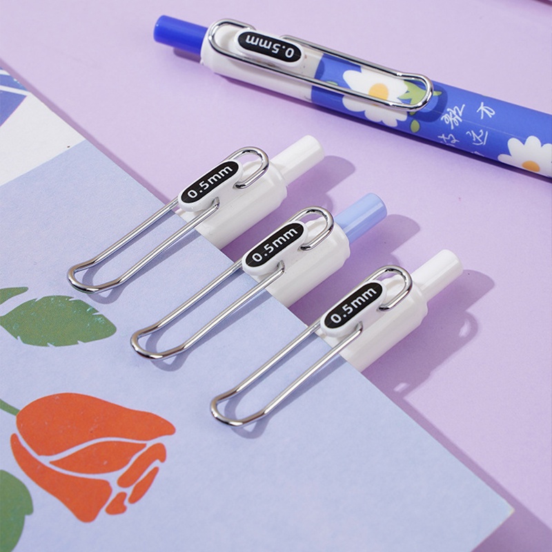 4 Chiếc Bút Bi Nước Mực Đen Đầu 0.5Mm