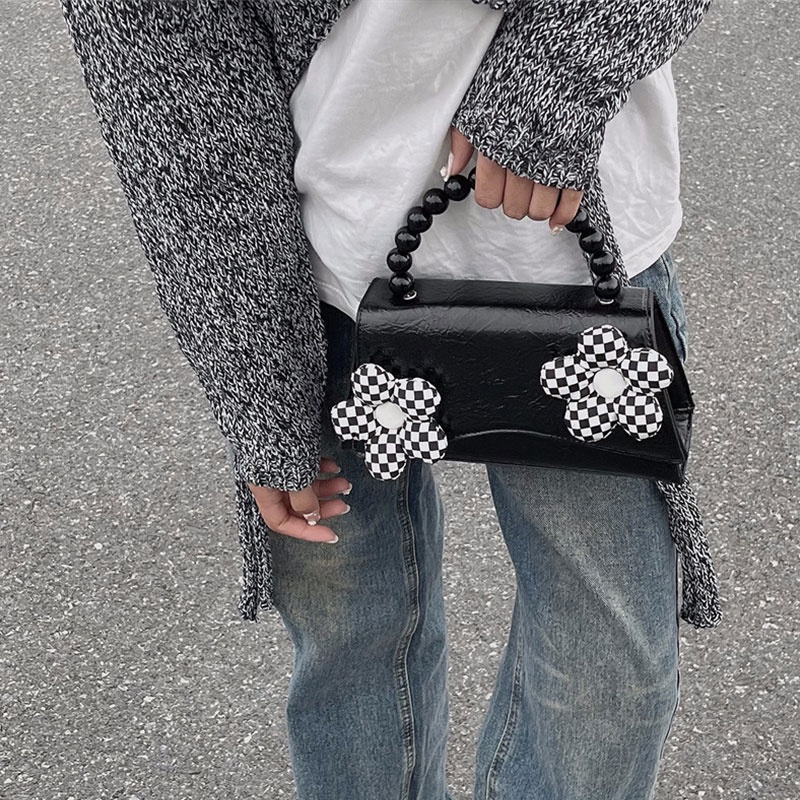 AlphaZ Túi Đeo Chéo Đính Ngọc Trai Phong Cách retro Âu Mỹ Thời Trang Cho Nữ