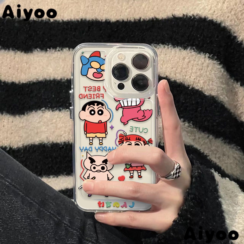 ✅Ốp Điện Thoại Mềm Hình Shin-Chan Phong Cách Mới Cho iPhone14promax 13 / 12 / 11 xr 7 / 8Plus