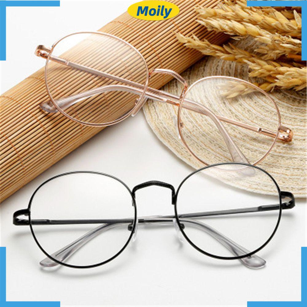 Kính mát gọng kim loại dáng tròn cỡ lớn phong cách vintage