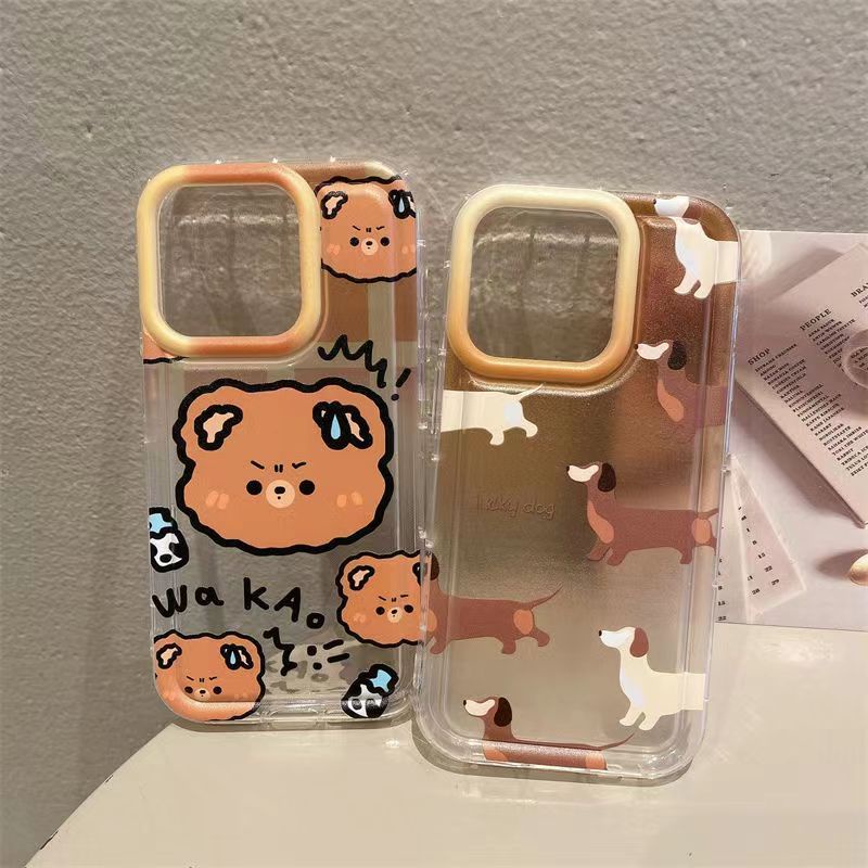 ✅Ốp Điện Thoại Mềm Hình Gấu / Cún Con Dễ Thương Cho iPhone14promax 13 / 12pro / 11 xr Xsmax W6W2