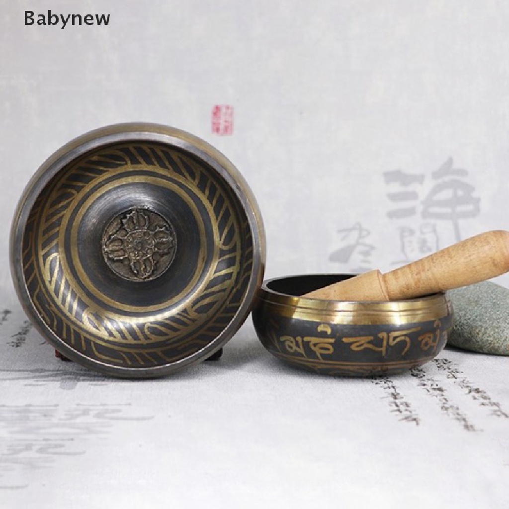 < Babynew > Bát Gõ Phật Giáo Tây Tạng Chuông Thiền Yoga Bằng Kim Loại