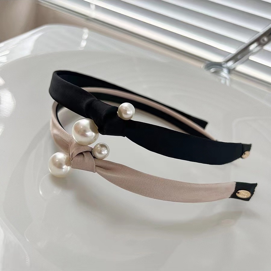 Băng Đô Cài Tóc Đính Ngọc Trai Nhân Tạo Đơn Giản Phong Cách Pháp Cổ Điển Thời Trang Cho Nữ