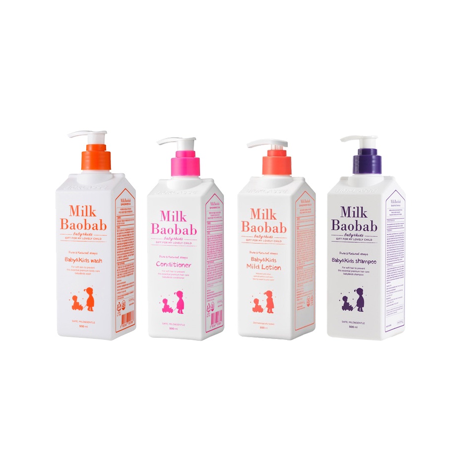 Milk Baobab Baby & Kids Wash/Conditioner/Mild Lotion/Shampoo 500ml