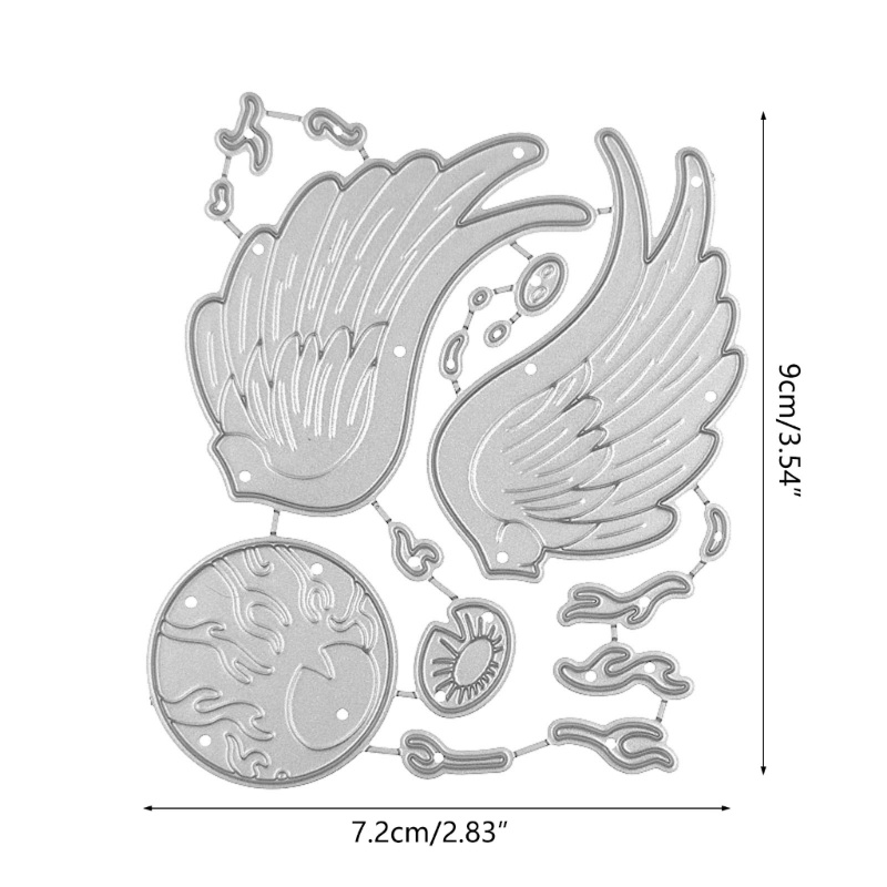 Khuôn Cắt Giấy Kim Loại Hình Đôi Cánh