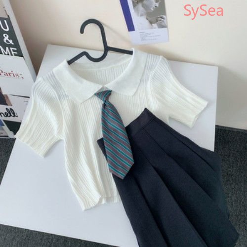 Áo Polo Dệt Kim Thời Trang Mùa Hè Pháp Cho Nữ