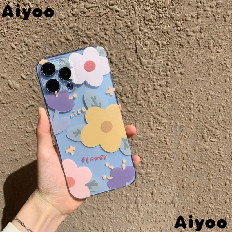 ✅Ốp Điện Thoại Mềm Trong Suốt Chống Sốc Họa Tiết Hoa Cho iPhone 14 / 12promax 11 13mini xs xr 8Pin