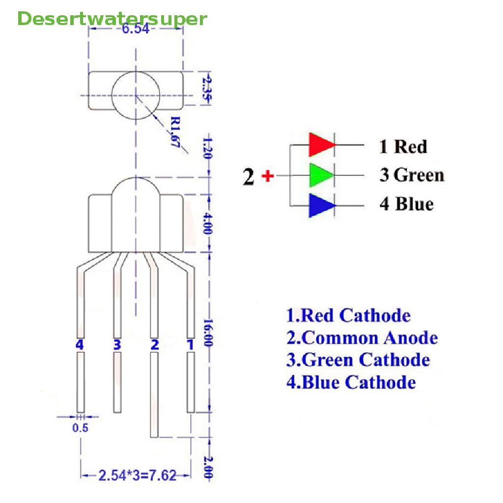 Đèn LED RGB 4pin RBG Nhiều Màu Sắc Chuyên Dụng Cho Bàn Phím Cơ