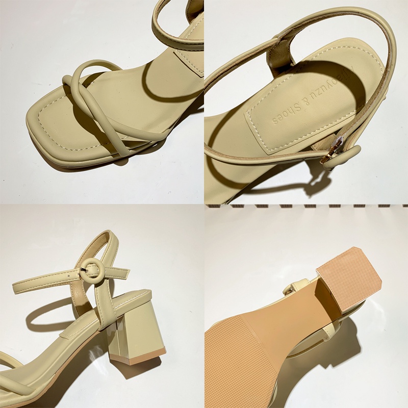 Xăng đan Cao Gót Hở Ngón Quai Chéo Thời Trang Dành Cho Nữ