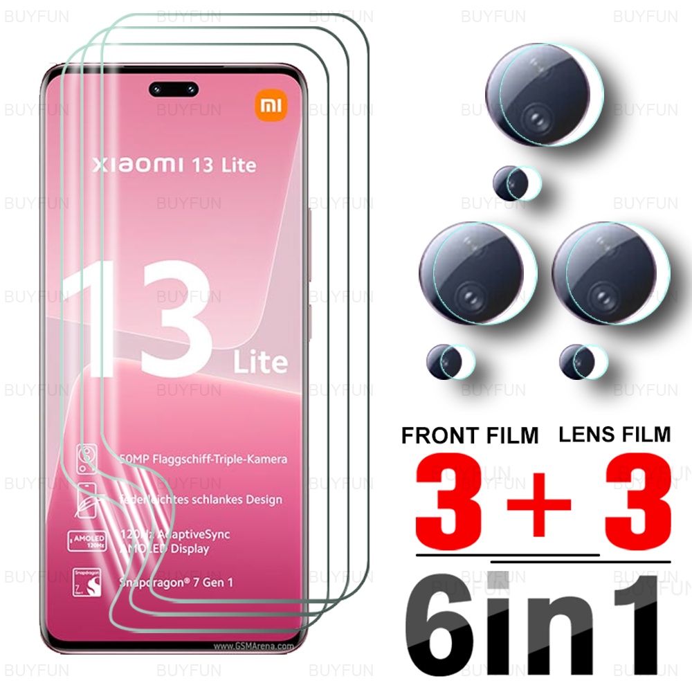 Kính Cường Lực 6 Trong 1 Bảo Vệ Toàn Màn Hình Cho Xiaomi 13 Lite 13Pro Xiao mi13