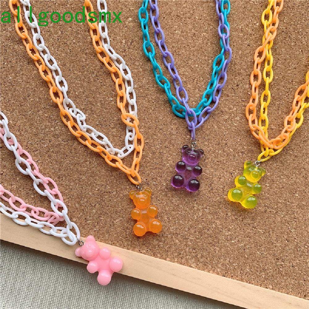 Vòng Cổ Acrylic Nhiều Tầng Màu Kẹo Dễ Thương Cho Bé Gái