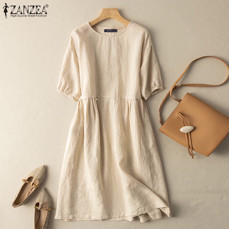 Zanzea Áo Thun Nữ Ngắn Tay Cổ Tròn Thời Trang Đường Phố