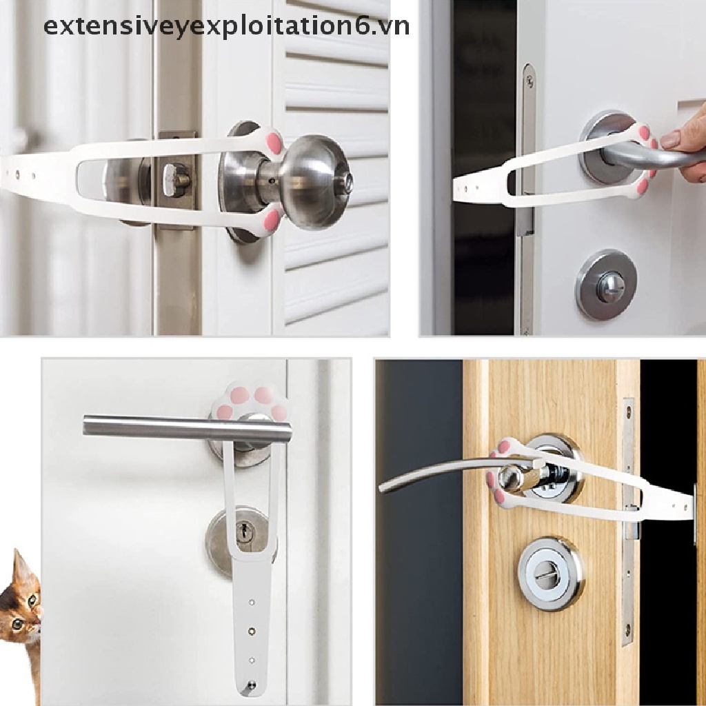 Chốt Cửa Kèm Giá Đỡ Cho Thú Cưng Chó Mèo Tiện Dụng