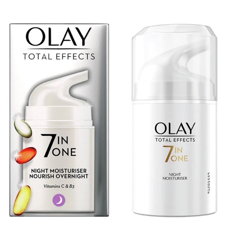 Kem dưỡng Olay 7in1 Total Effects Moisturiser sáng da và chống lão hoá đêm ngày Day Night 50ML 7 in 1
