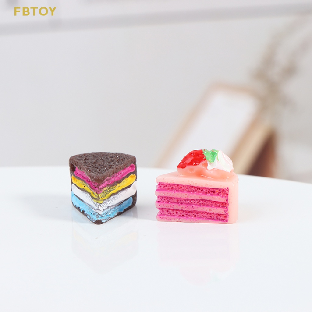 Set 5 Bánh Kem Dâu Tây Tỉ Lệ 1: 12 Trang Trí Nhà Búp Bê