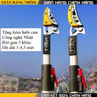 Kéo cắt cành trên cao nhật bản dài 3 đoạn có cưa cành