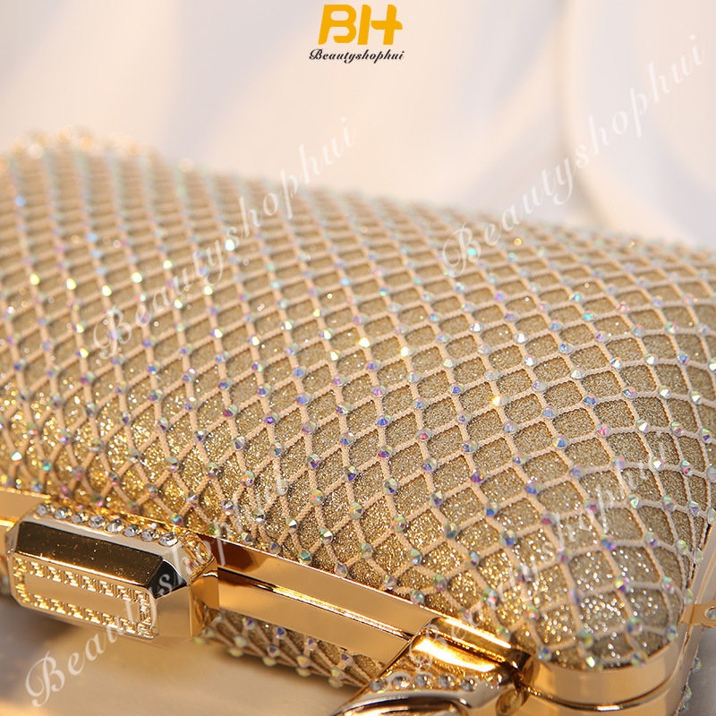 Túi Xách Đính Đá Kim Cương Giả Thiết Kế Mới Cao Cấp Thời Trang Dành Cho Nữ