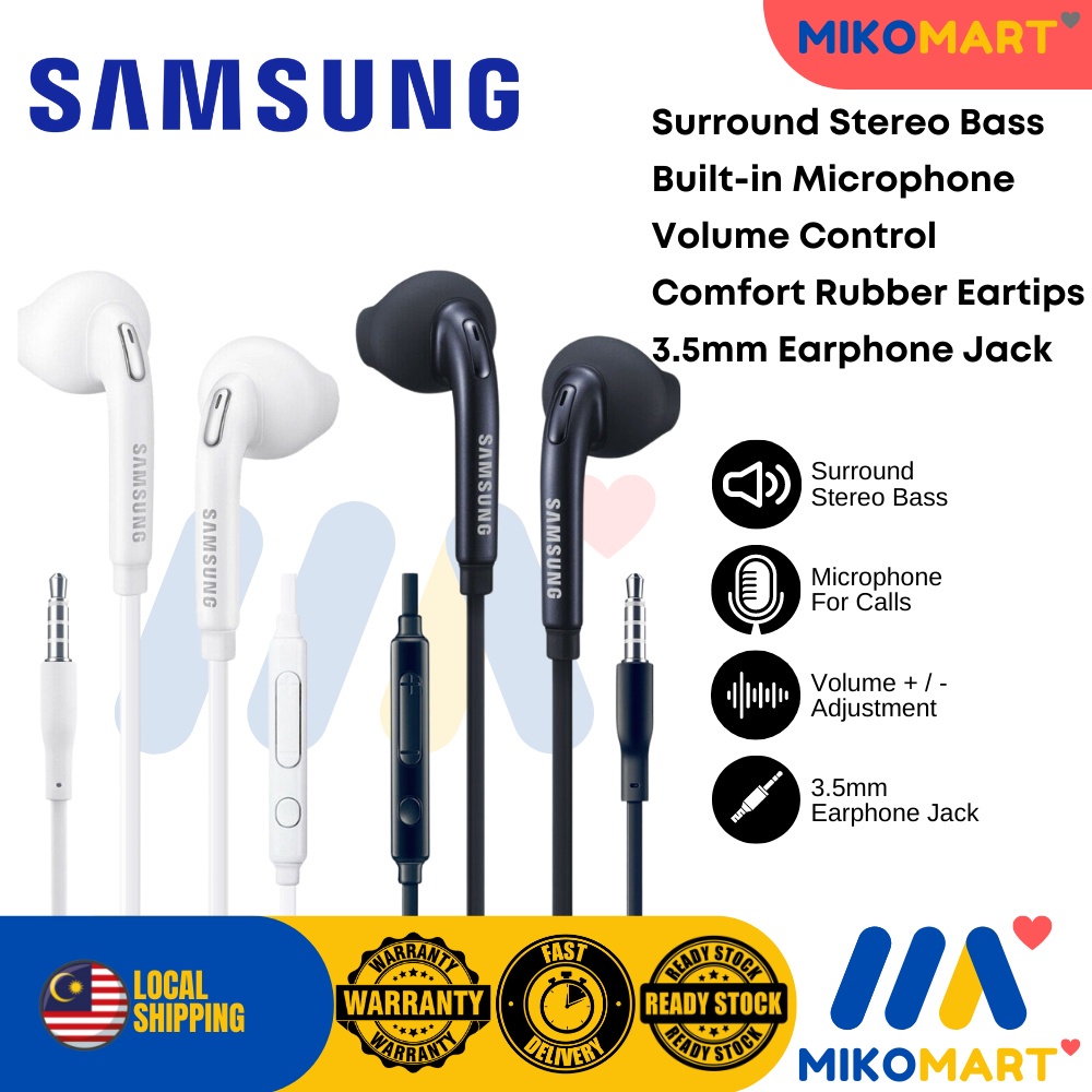 Samsung Tai Nghe bass Nhét Tai Có mic Đầu Cắm 3.5mm eo-eg920 piyoja