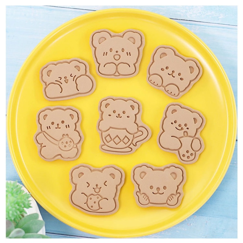 Bộ 16 Khuôn Làm Bánh Hình Gấu Hoạt Hình Siêu Dễ Thương