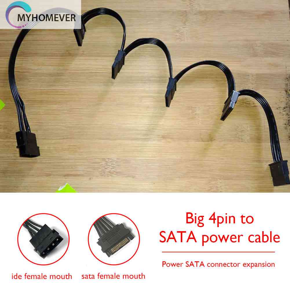Cáp ChuyểN ĐổI Ổ CứNg Molex 4 Pin 1 Sang 5 SATA 15 Pin 78cm