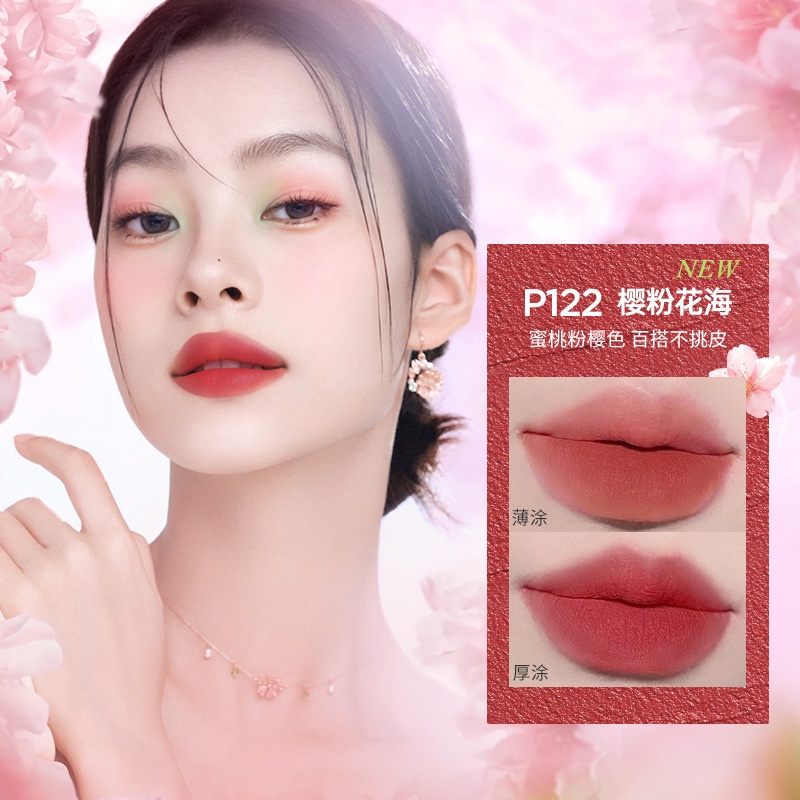 Son Môi Colorkey Màu Nhung Mờ Xinh Xắn Son Kem Lì Colorkey Cherry blossom Kết Cấu Mịn Màng Không Khô Môi 2g
