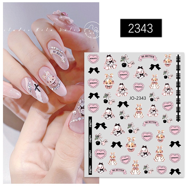Miếng Dán Tăng Cường Móng Tay Hình Thỏ Lolita 2023
