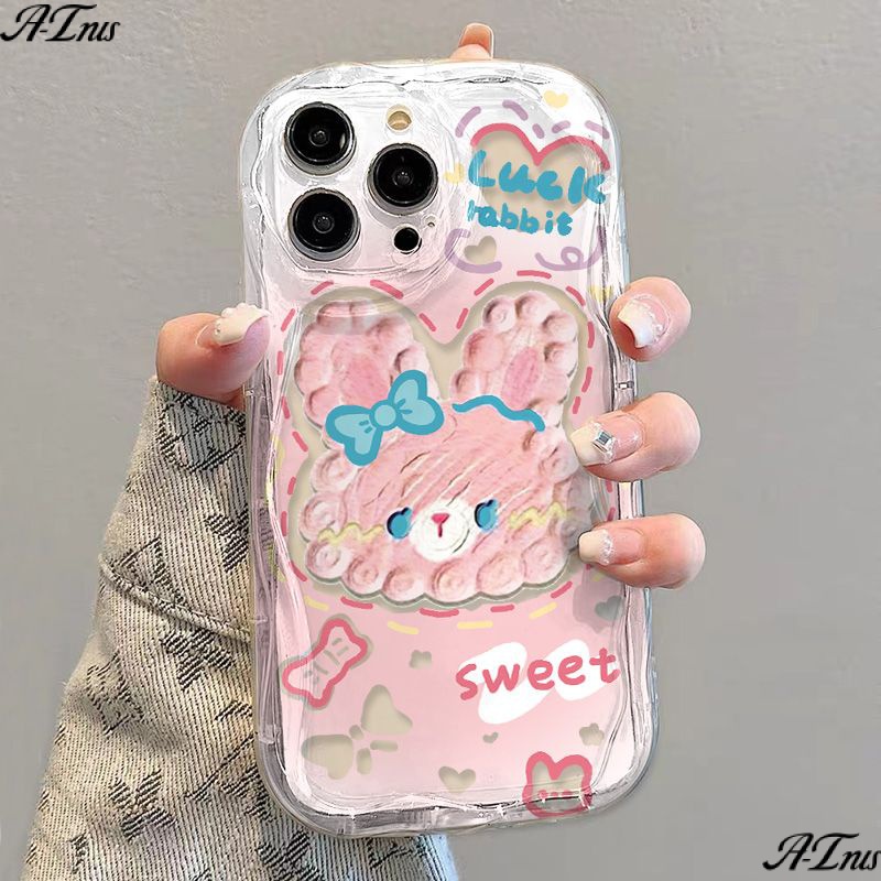 ✅Ốp Điện Thoại Mềm Trong Suốt Chống Sốc Có Kẹp Tóc Xanh Dương Cho iPhone14 / 13promax 12 / 11 7 / 8p xs / r