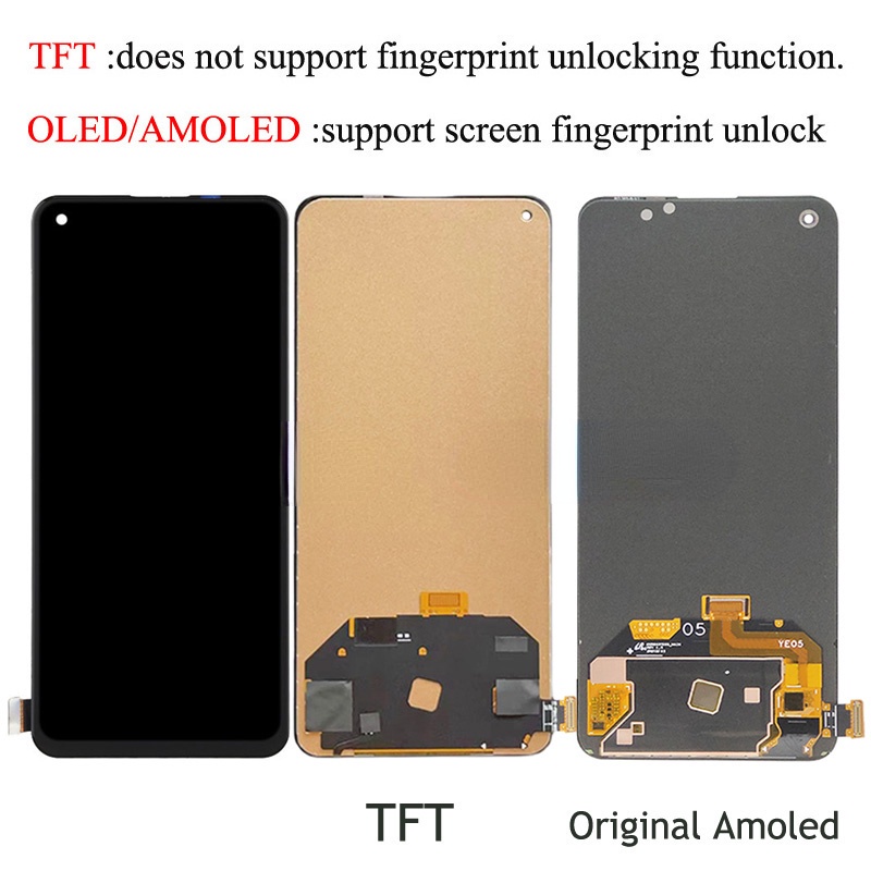 Zin OLED Màn Hình điện thoại Cho OPPO Reno 5 4G / 5G CPH2159 / CPH2145 LCD thay thế màn hình