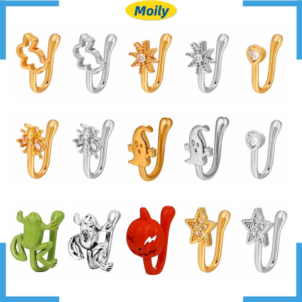 Khuyên Mũi Giả Xỏ Hình Ngôi Sao / Trái Tim / Vương Miện Châu Phi