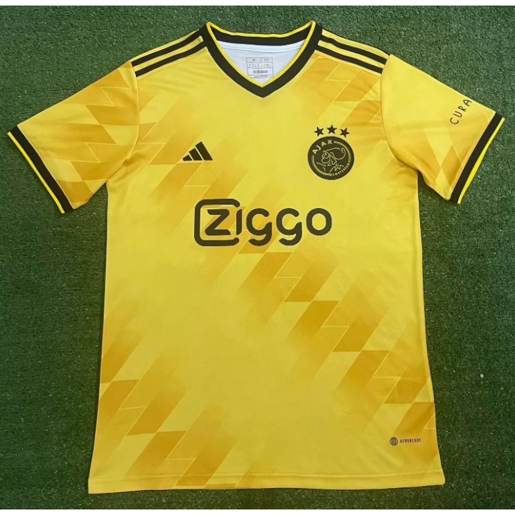 Áo Thun Bóng Đá Tay Ngắn Màu Vàng Ajax Thời Trang 2023 Cho Nam Và Nữ