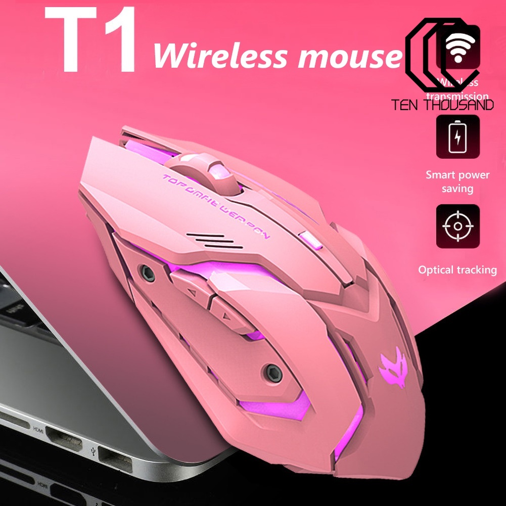 [TT]☼T1 Ergonomic 2.4G Rechargeable Silent Backlit USB Optical Wireless Gaming Mouse
