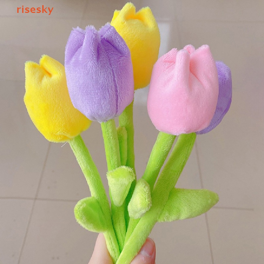1 Đồ Chơi Nhồi Bông Hình Hoa Hồng / Tulip Dễ Thương 26cm