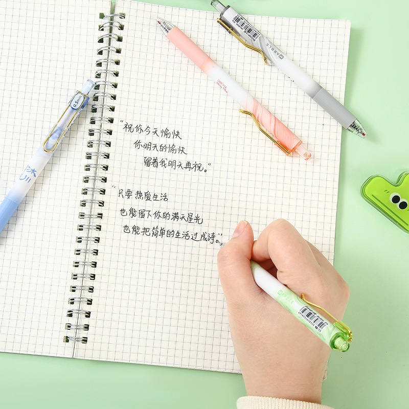 Set 4 Bút Bi Mực Đen Ngòi 0.5mm