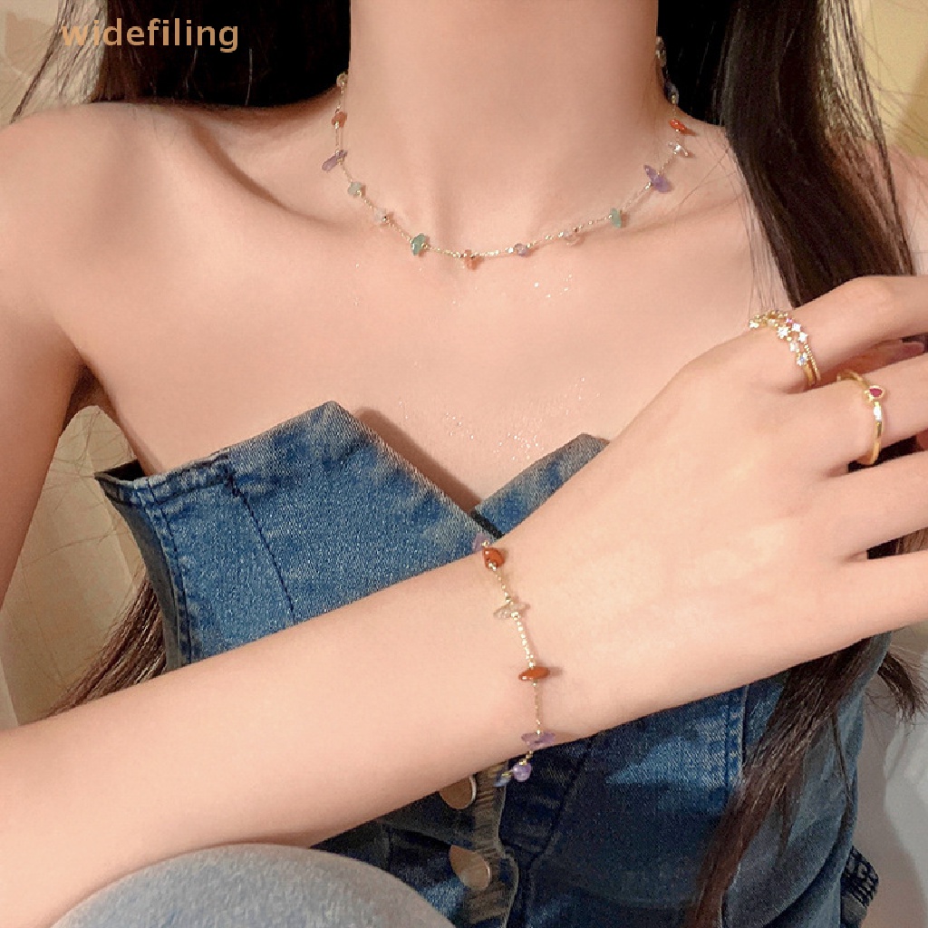 Vòng cổ Mặt Đá Nhiều Màu Đơn Giản Phong Cách Hàn Quốc Cho Nữ