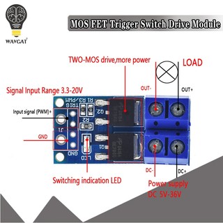 15a 400w mos fet trigger switch drive module pwm regulator control panel