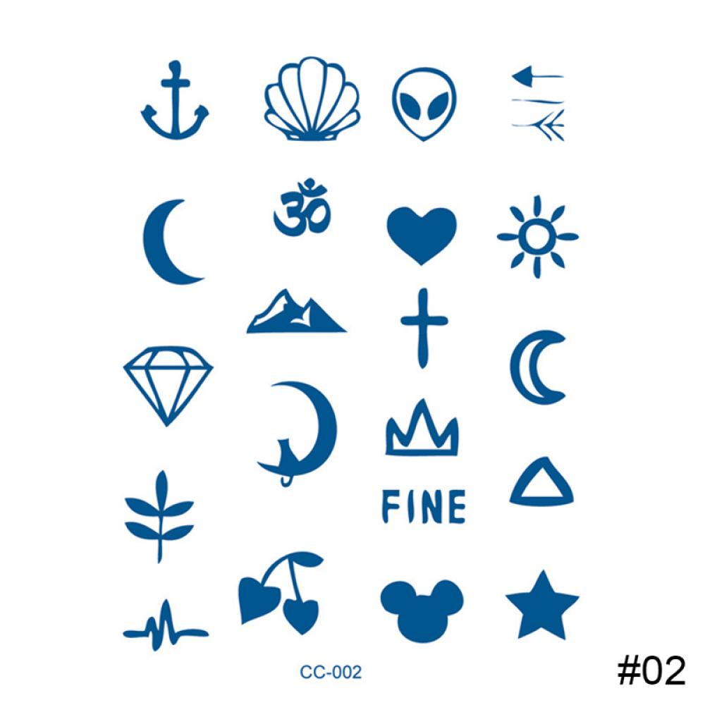 Hình Xăm Dán Ngón Tay Kháng Nước Lâu Trôi Q7Z6 Họa Tiết TIMEKEY