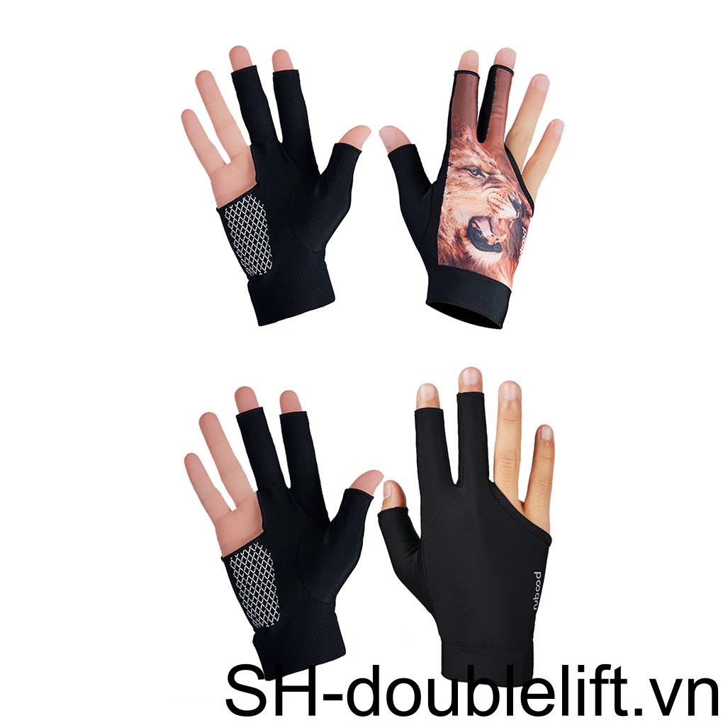 Găng Tay 3 Ngón Co Giãn Tốt Mềm Mại Chống Trượt Thoáng Khí Dùng Để Chơi Bi Da