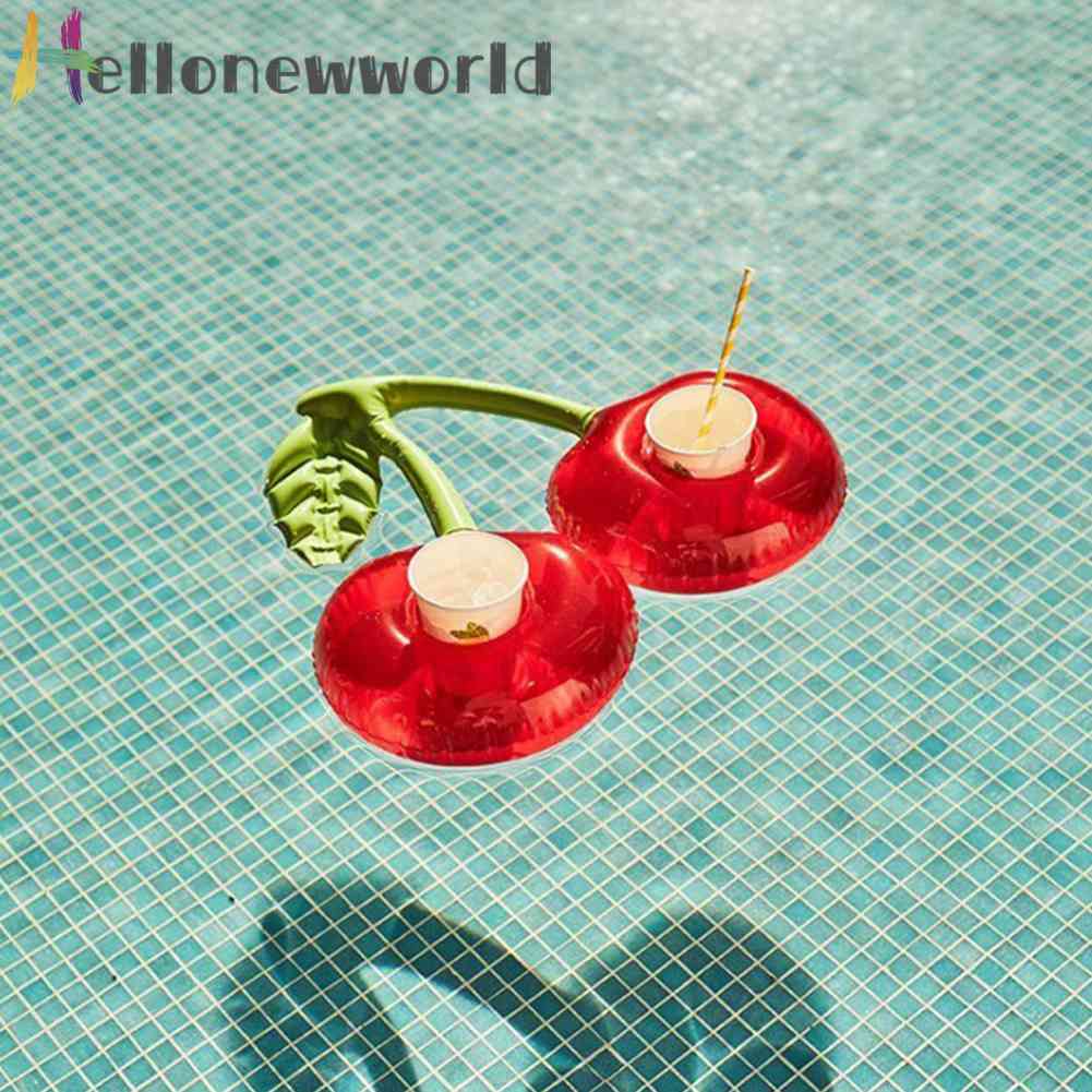 Giá Đỡ Cốc Uống Cocktail Hình Quả Cherry Nổi Trên Mặt Nước Bể bơi