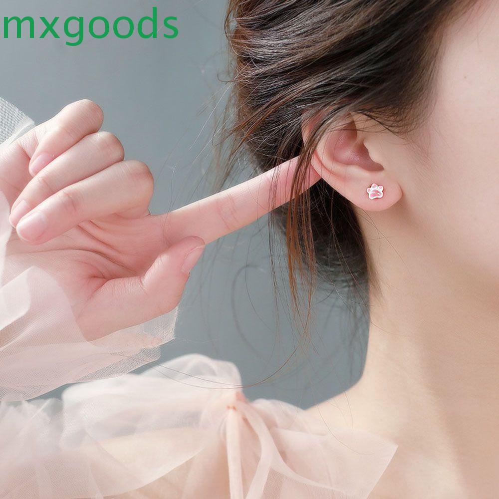 Bông tai hình chân mèo bằng gốm dễ thương xinh xắn