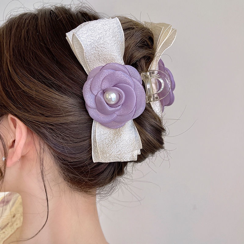 Kẹp Tóc Hình Cá Mập Đính Nơ Dễ Thương Phong Cách Hàn Quốc